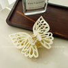 Wholesale Women's Double Layer Hollow Butterfly Hairpin With Shark Clip Plastic And Resin Handmade Headdress