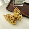 Wholesale Women's Double Layer Hollow Butterfly Hairpin With Shark Clip Plastic And Resin Handmade Headdress