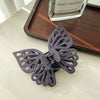 Wholesale Women's Double Layer Hollow Butterfly Hairpin With Shark Clip Plastic And Resin Handmade Headdress