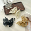 Wholesale Women's Double Layer Hollow Butterfly Hairpin With Shark Clip Plastic And Resin Handmade Headdress