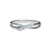 Wholesale Women's Double Layer Hollow Cross Ring Jewelry Copper Geometric Zircon Inlay