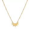 Wholesale Women's Double Layer Overlapping Sun Moon Devil's Eye Snake Necklace In Titanium Steel With Geometric Pattern And 18K True Gold Color Electroplated Finish