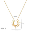 Wholesale Women's Double Layer Overlapping Sun Moon Devil's Eye Snake Necklace In Titanium Steel With Geometric Pattern And 18K True Gold Color Electroplated Finish