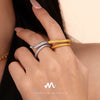 Wholesale Women's Double Layer Snake Ring 316L Stainless Steel 18K Gold Plated Geometric Animal Zodiac Hand Jewelry
