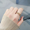 Wholesale Women's Double Layer Square Copper Zircon Finger Ring With Diamond Encrusted Geometric And Minimalist Style Electroplated
