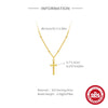 Wholesale Women's Double Layer Stacked Cross And Diamond Encrusted Double Pad Chain Necklace In S925 Sterling Silver With Electroplating