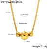 Wholesale Women's Double Layer Stacked Geometric Stainless Steel And Titanium Steel Electroplated Necklace Choker