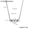 Wholesale Women's Double Layer Stacked Geometric Stainless Steel And Titanium Steel Electroplated Necklace Choker
