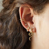 Wholesale Women's Double Layer Zircon Earrings Silver Needle Copper Geometric Light Luxury Electroplated