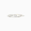 Wholesale Women's Double Stone Wave Ring 925 Sterling Silver Geometric Electroplated