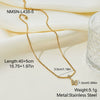 Wholesale Women's Doublelayer Butterfly Stainless Steel 18K Gold Electroplated Geometric Necklace