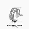 Wholesale Women's Doublelayer Chain Opening Adjustable Geometric Stainless Steel 18K Goldplated Ring