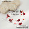 Wholesale Women's Doublelayer Geometric Resin And 18K Gold Electroplated Heart Crystal Sweater Necklace