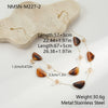 Wholesale Women's Doublelayer Geometric Resin And 18K Gold Electroplated Heart Crystal Sweater Necklace