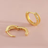 Wholesale Women's Doublelayer Hollow Geometric Copper Hoop Earrings With Electroplating