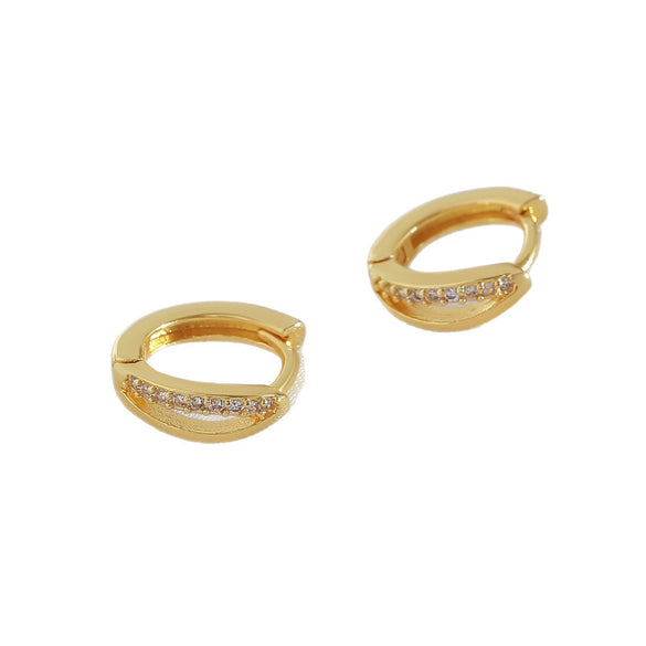 Wholesale Women's Doublelayer Hollow Geometric Copper Hoop Earrings With Electroplating