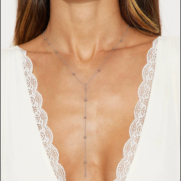 Wholesale Women's Doublelayer Ins Style Simple Square Pendant Stacked Clavicle Chain Necklace Alloy Geometric Electroplating