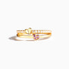 Wholesale Women's Doublelayer Love Ring S925 Sterling Silver Geometric Style Electroplated