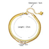 Wholesale Women's Doublelayer Stainless Steel Foot Chain With Geometric Cross Pendant