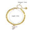 Wholesale Women's Doublelayer Stainless Steel Foot Chain With Geometric Cross Pendant