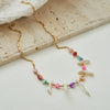 Wholesale Women's Doublelayer Stainless Steel Geometric Jewelry Necklace With Electroplating Design