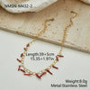 Wholesale Women's Doublelayer Stainless Steel Geometric Jewelry Necklace With Electroplating Design