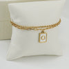 Wholesale Women's Doublelayer Stainless Steel Letter Bracelet With Electroplating Featuring Letters Numbers And Text