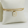 Wholesale Women's Doublelayer Stainless Steel Letter Bracelet With Electroplating Featuring Letters Numbers And Text