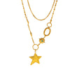 Wholesale Women's Doublelayer Star Stainless Steel Electroplated Necklace Ins Style Niche Design Clavicle Chain Jewelry