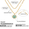 Wholesale Women's Doublelayered Collarbone Chain Necklace With Oildrip Daisy Flower And Geometric Pendant Stainless Steel 18K Gold Plated Light Luxury Style