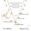 Wholesale Women's Doublelayered Natural Stone And Stainless Steel Necklaces With Geometric Pendant Gold Plated