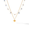 Wholesale Women's Doublelayered Natural Stone And Stainless Steel Necklaces With Geometric Pendant Gold Plated