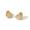 Wholesale Women's Doublesided Love Epoxy Rhinestone Heart Shape Stainless Steel 18K Goldplated Earrings