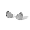 Wholesale Women's Doublesided Love Epoxy Rhinestone Heart Shape Stainless Steel 18K Goldplated Earrings