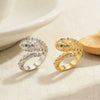 Wholesale Women's Dragon Scale Snakeshaped Open Ring Copper Electroplated Jewelry