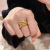 Wholesale Women's Dragon Scale Snakeshaped Open Ring Copper Electroplated Jewelry