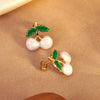Wholesale Women's Dripping Oil Fruit Shape Stainless Steel Earrings