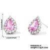 Wholesale Women's Drop Shape Copper Zircon Micropaved Leaf Pattern Electroplated Earrings
