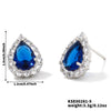 Wholesale Women's Drop Shape Copper Zircon Micropaved Leaf Pattern Electroplated Earrings