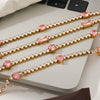 Wholesale Women's Drop Shape Zircon Tennis Chain Real Gold Plated Stainless Steel Jewelry