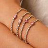 Wholesale Women's Drop Shape Zircon Tennis Chain Real Gold Plated Stainless Steel Jewelry