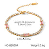 Wholesale Women's Drop Shape Zircon Tennis Chain Real Gold Plated Stainless Steel Jewelry