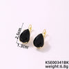 Wholesale Women's Dropshaped Copper Retro Printed Electroplated Light Luxury Style Ear Buckles For Autumn