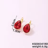 Wholesale Women's Dropshaped Copper Retro Printed Electroplated Light Luxury Style Ear Buckles For Autumn