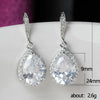 Wholesale Women's Dropshaped Copper Zircon Earrings