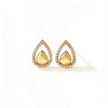 Wholesale Women's Dropshaped Diamondinlaid Copper Hollow Earrings With Minimalist Design