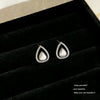 Wholesale Women's Dropshaped Diamondinlaid Copper Hollow Earrings With Minimalist Design