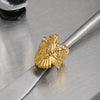 Wholesale Women's Eagle Pattern Stainless Steel Ring With Pvd Furnace Vacuum Real Gold Plating Niche Style Finger Jewelry Accessories