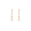 Wholesale Women's Earrings Copper Plated With Real Gold Geometric Heart Shape Zircon Micro Inlay Trendy Retro Light Luxury