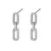Wholesale Women's Earrings Copper Plated With Real Gold Geometric Heart Shape Zircon Micro Inlay Trendy Retro Light Luxury